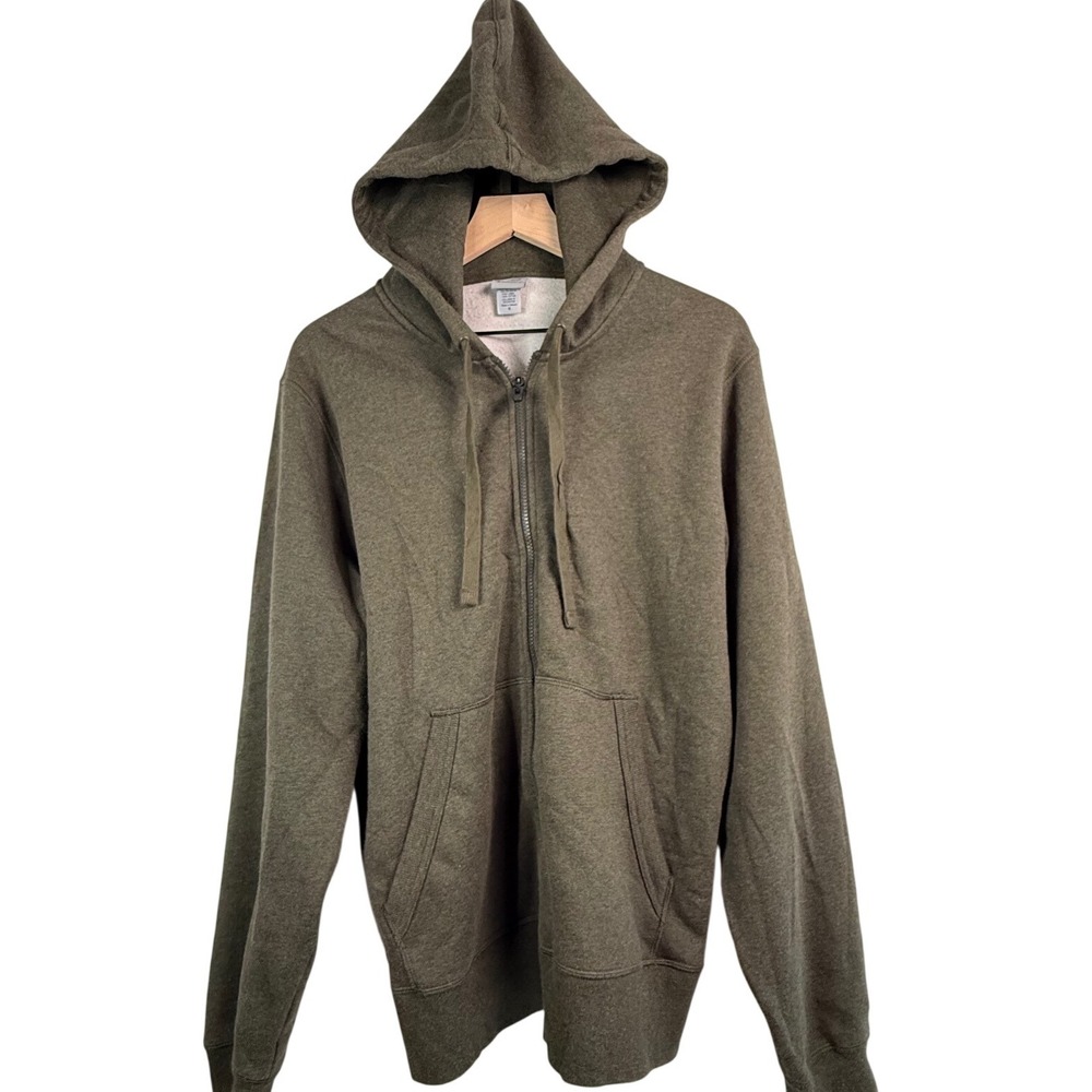 Champion C9 Mens Full Zip Hoodie Olive Green Heather Sweatshirt Size M V9554-AU1